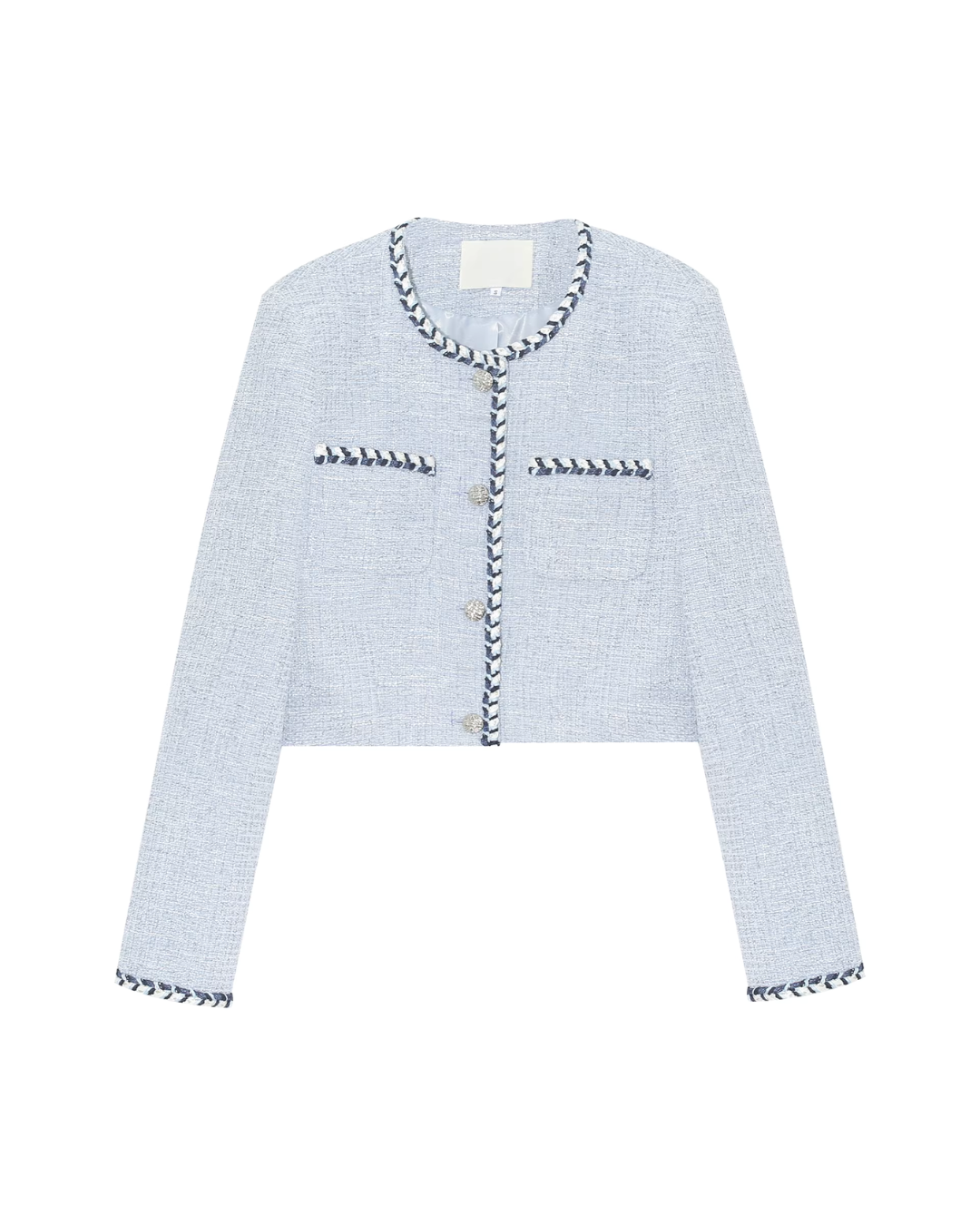 Color Contrast Stitch Tweed Jacket WDB0018