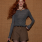 Retro Casual Khaki Jacket / Long-Sleeve Top ASG0052
