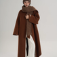 Collarless Coat with Checkered Scarf SRS0405