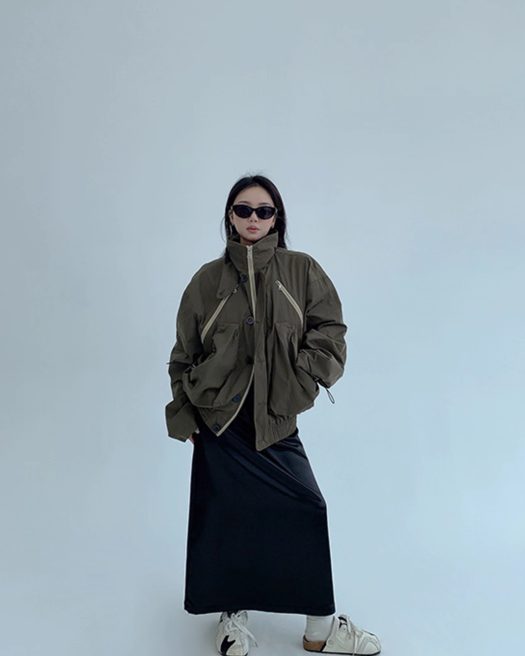 Stand Collar Balloon Sleeve Jacket YLS0921