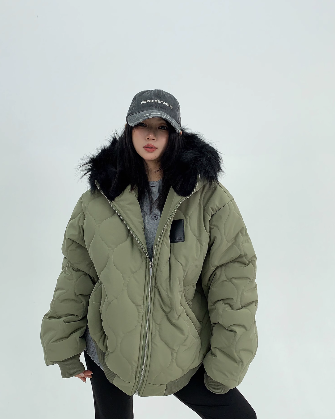 Wave Quilted Fur Jacket YLS0704