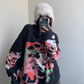 Graffiti Jacquard Knit Tops YLS0665