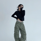 Pocket Design Wide Cargo Pants YLS0889