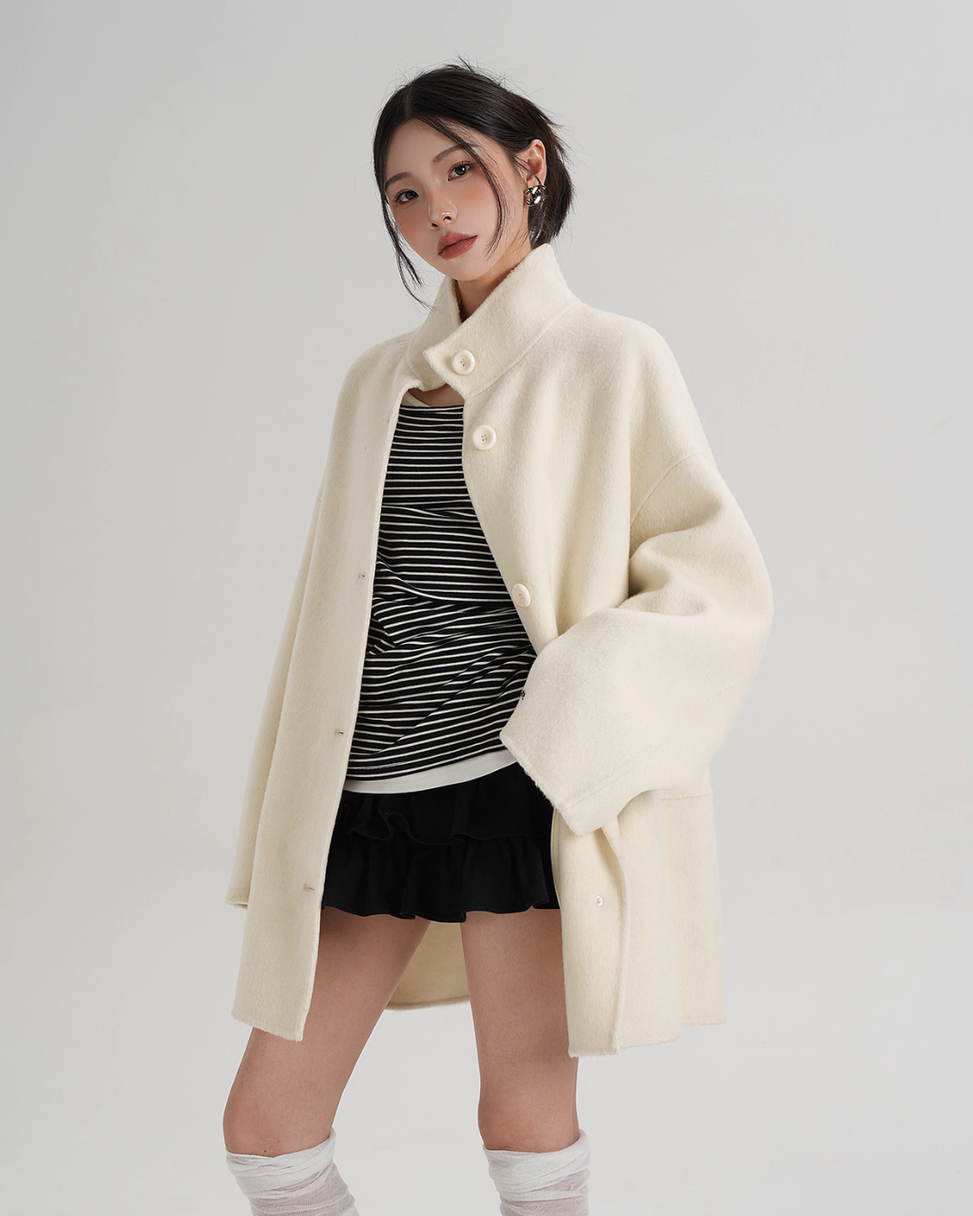 Stand Collar Short Coat SRS0396