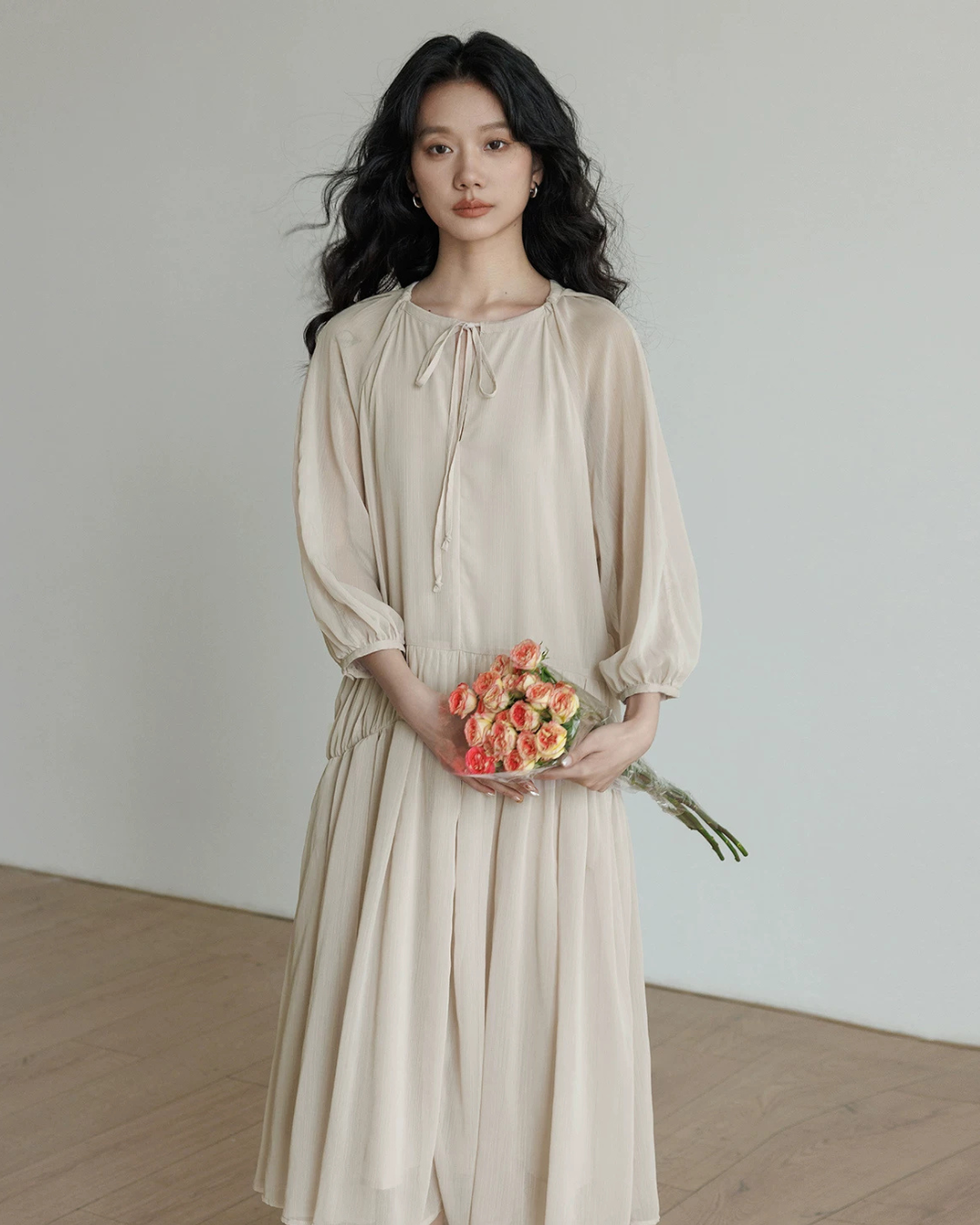 Feminine Tiered Long Dress VAS0197