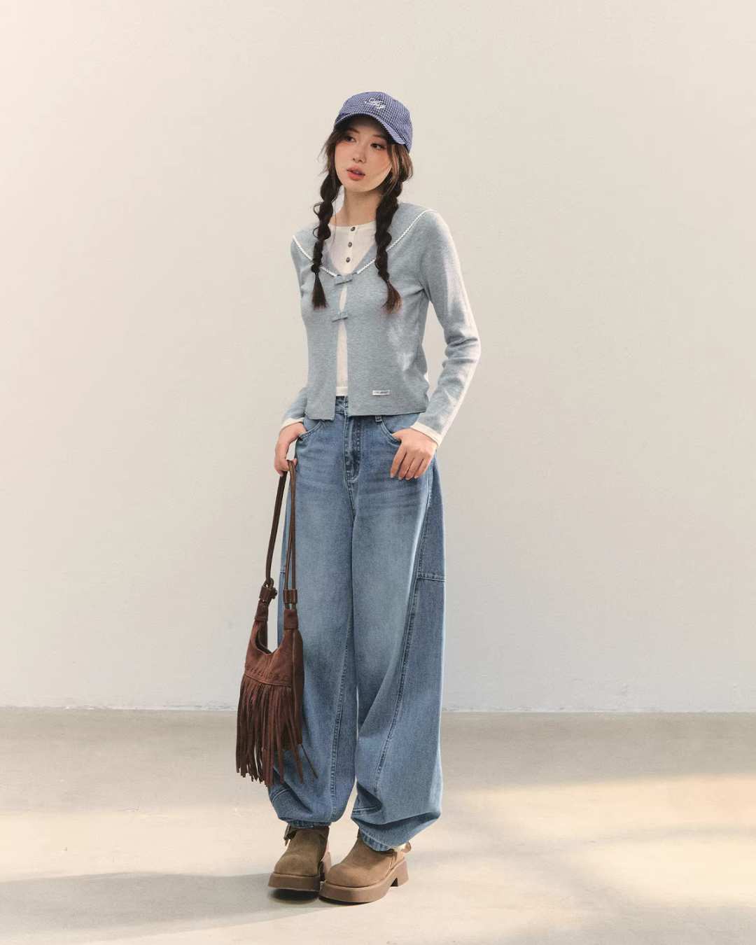 Sailor Collar Layered-Style Top ASG0078