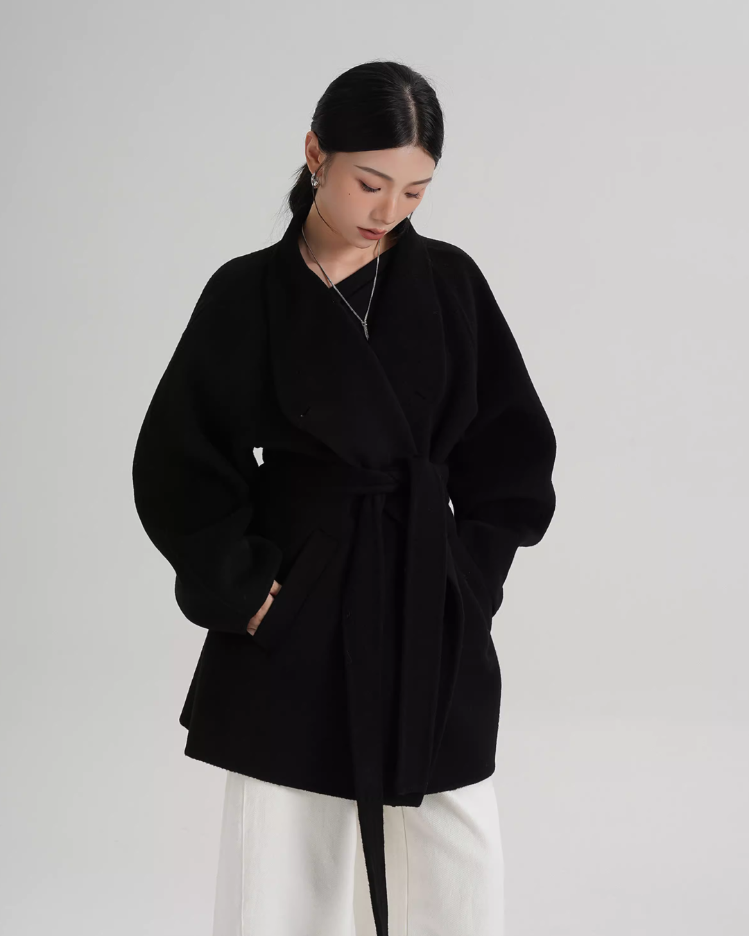 Stand Collar Mid-Length Coat SRS0355