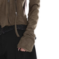 Suede Slim Short Jacket IMX0002