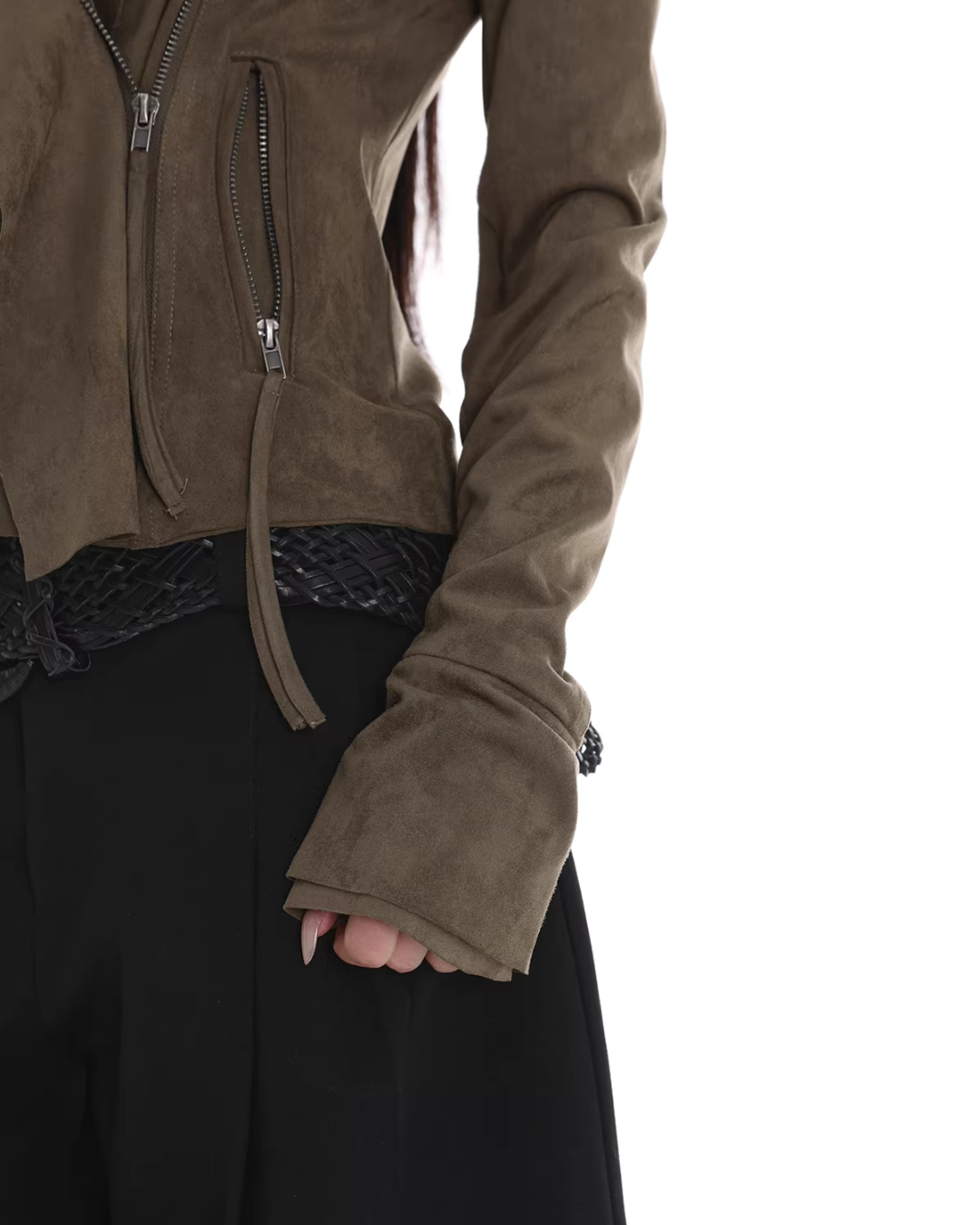 Suede Slim Short Jacket IMX0002