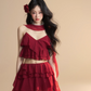 Chiffon Ruffle Tops / Chiffon Skirts LAS0019