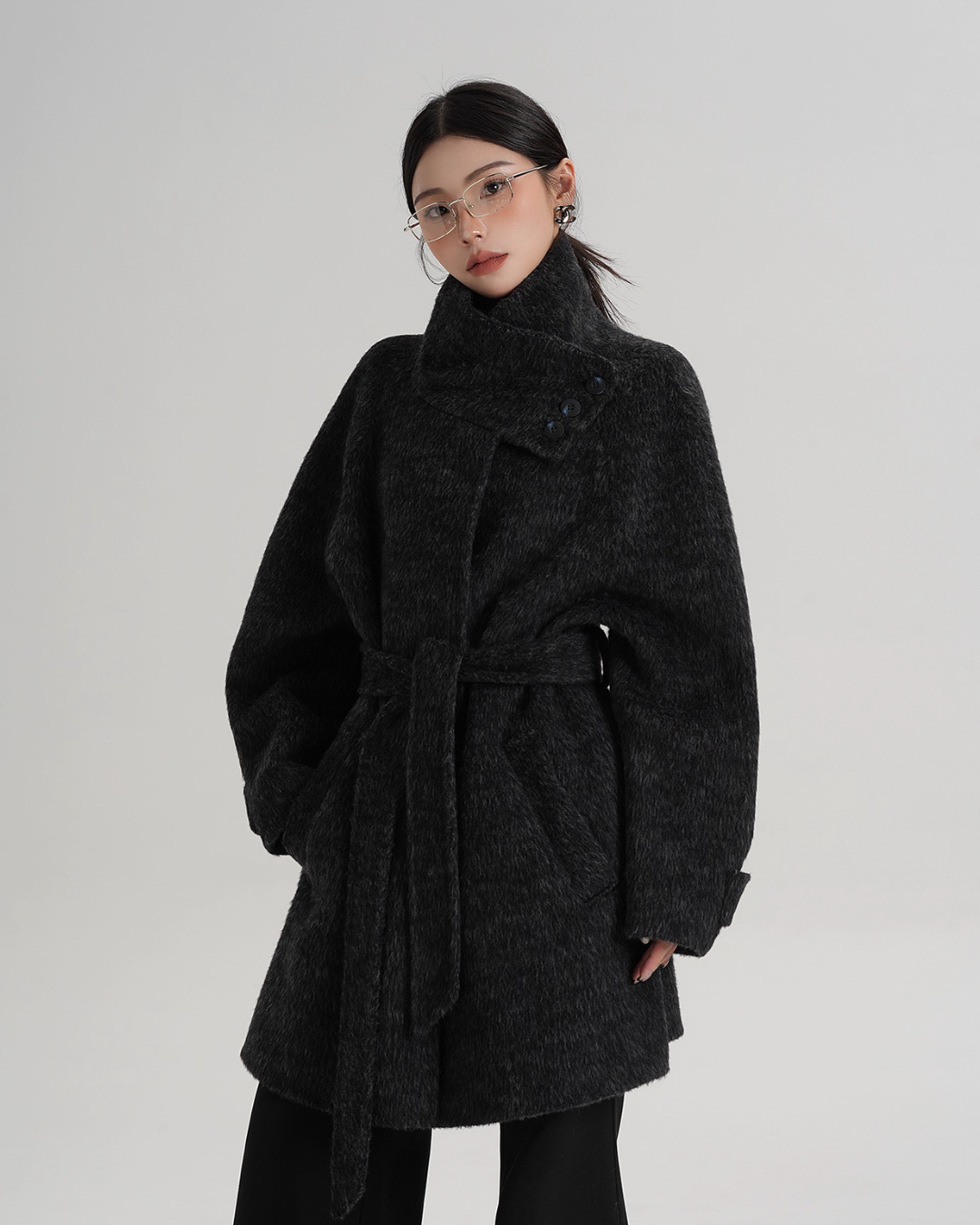 Stand Collar Wool Coat SRS0364