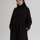 V-Neck Wool Long Coat SRS0387