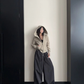 High-Neck Hooded Zip-Up Hoodie YLS1057