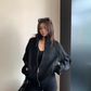 Rib-Knit Switch Zip-Up Blouson YLS1056