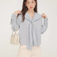 Bowtie Stripe Long Sleeve Shirt CHS0006