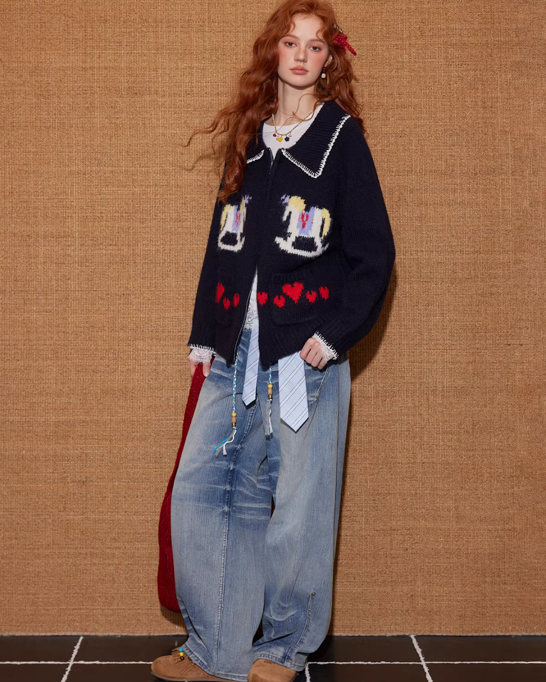 Horse Wool Knit Jacket ASG0075