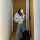 Pearl Cropped Hood Jacket YLS0832