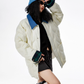 Color Block Collar Down Jacket ICM0108