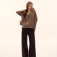 Fur Collar Cable Knit Top ASG0077