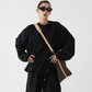 Loose Silhouette Long Sleeve Top / Wide Half Pants ACS0249