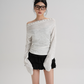 Off-Shoulder Long Sleeve Top SRS0354
