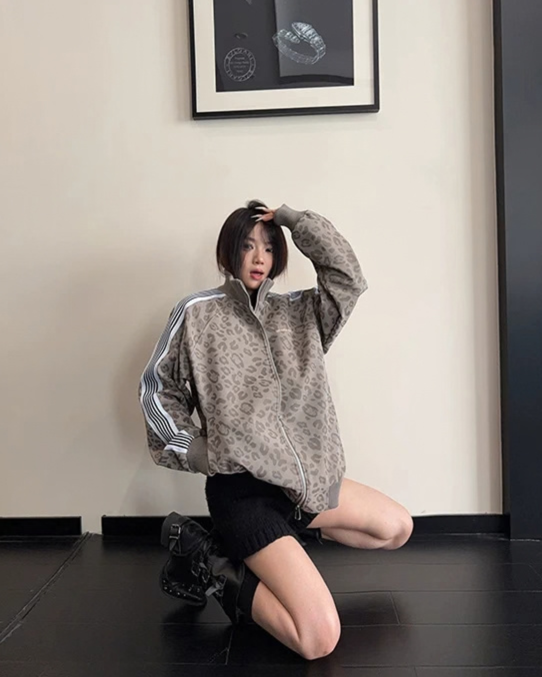 Sideline Leopard Track Jacket YLS1050