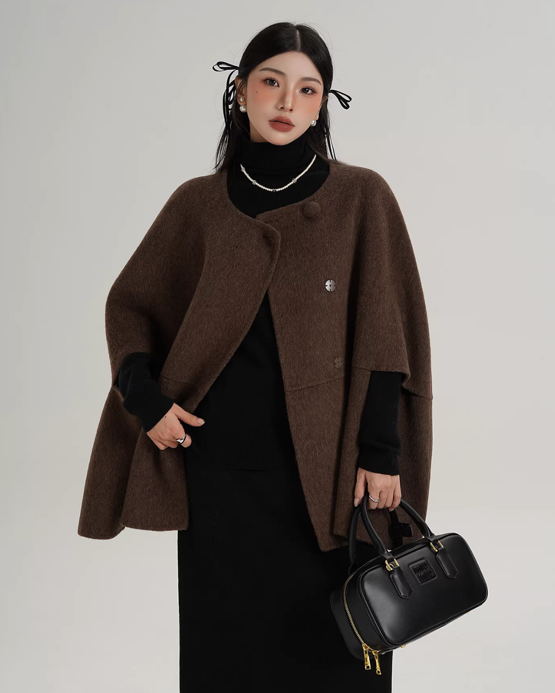 Fur Muffler Cape Coat SRS0402