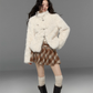 Stand Collar Fluffy Fur Jacket TRK0009