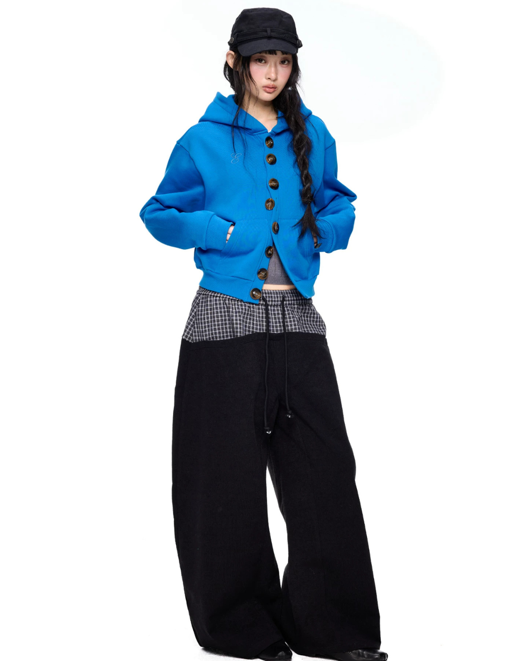 Multi-Button Short Hoodie Cardigan EZK0108