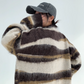 Zebra Shaggy Knit Tops YLS0715