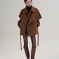 Stand Collar Wool Trench Coat SRS0376