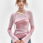Diagonal Design Top with Choker ZZF0362