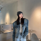 Wide Shoulder Vintage Denim Jacket CCS0030