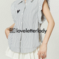 Heart Embroidered Striped Shirt / Flared Mini Skirt LLA0093