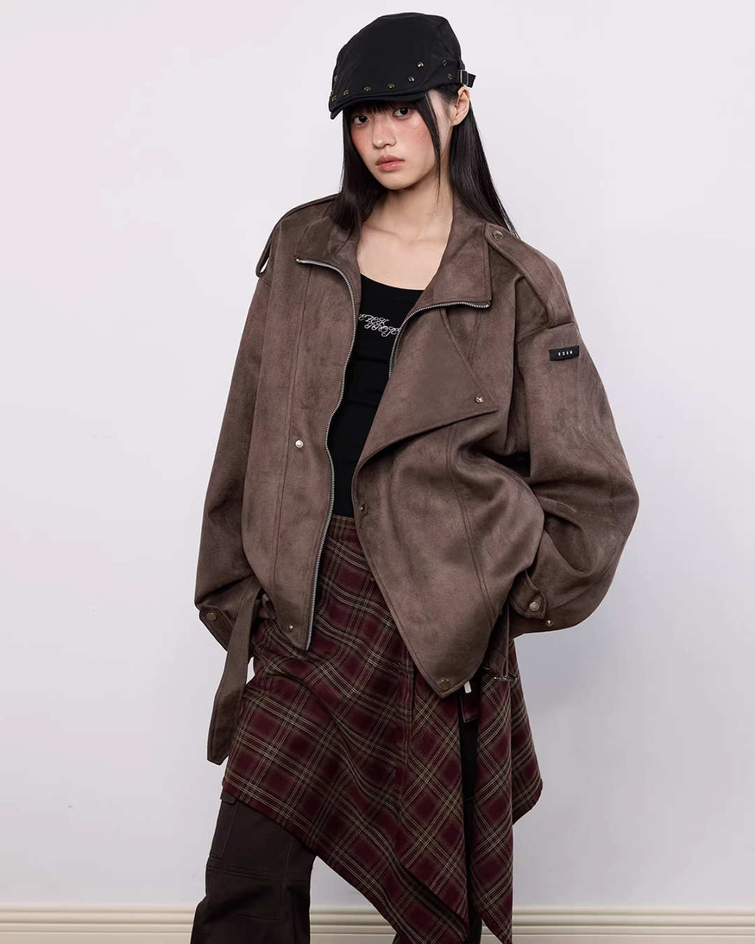 Faux Suede Jacket EZK0101
