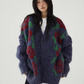 V-Neck Rose Knit Cardigan ACS0216