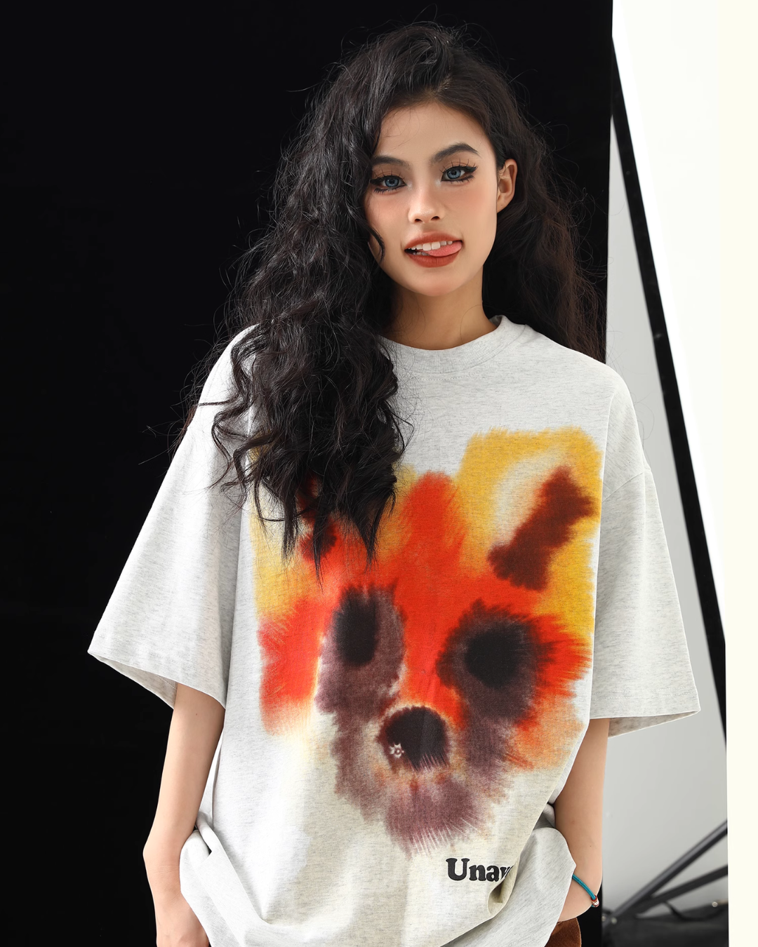 Fox Print Short Sleeve T-Shirt WDZ0028