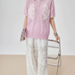 Sheer Short-Sleeve Polo Knit FER0261