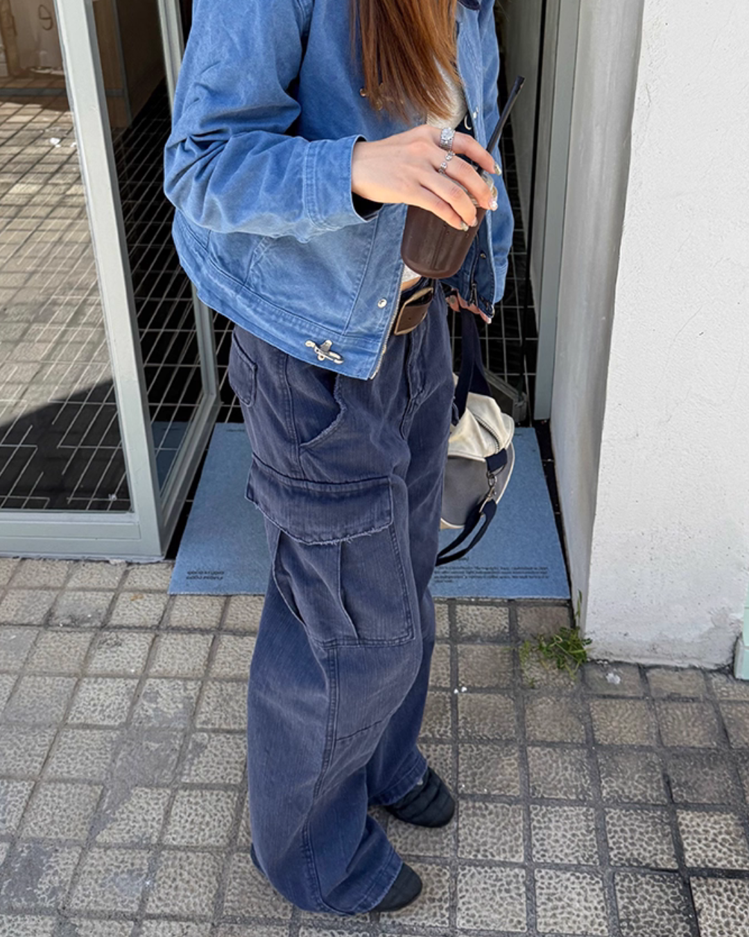Wide Denim Cargo Pants CYE0052