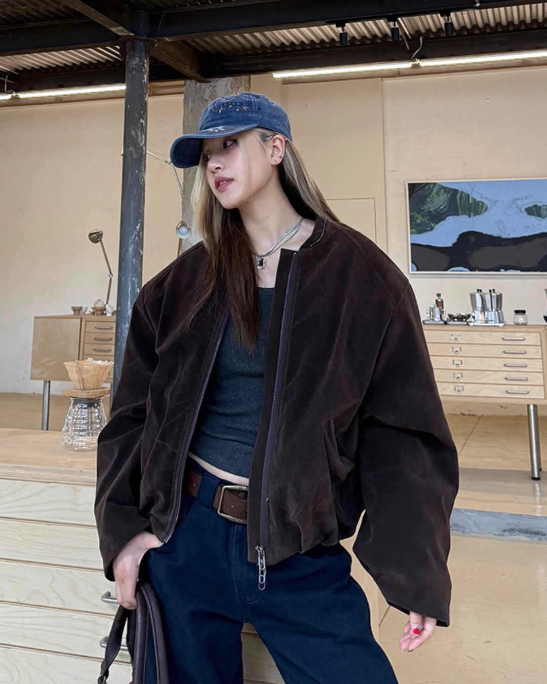 Fur Collar Suede Jacket CYE0032