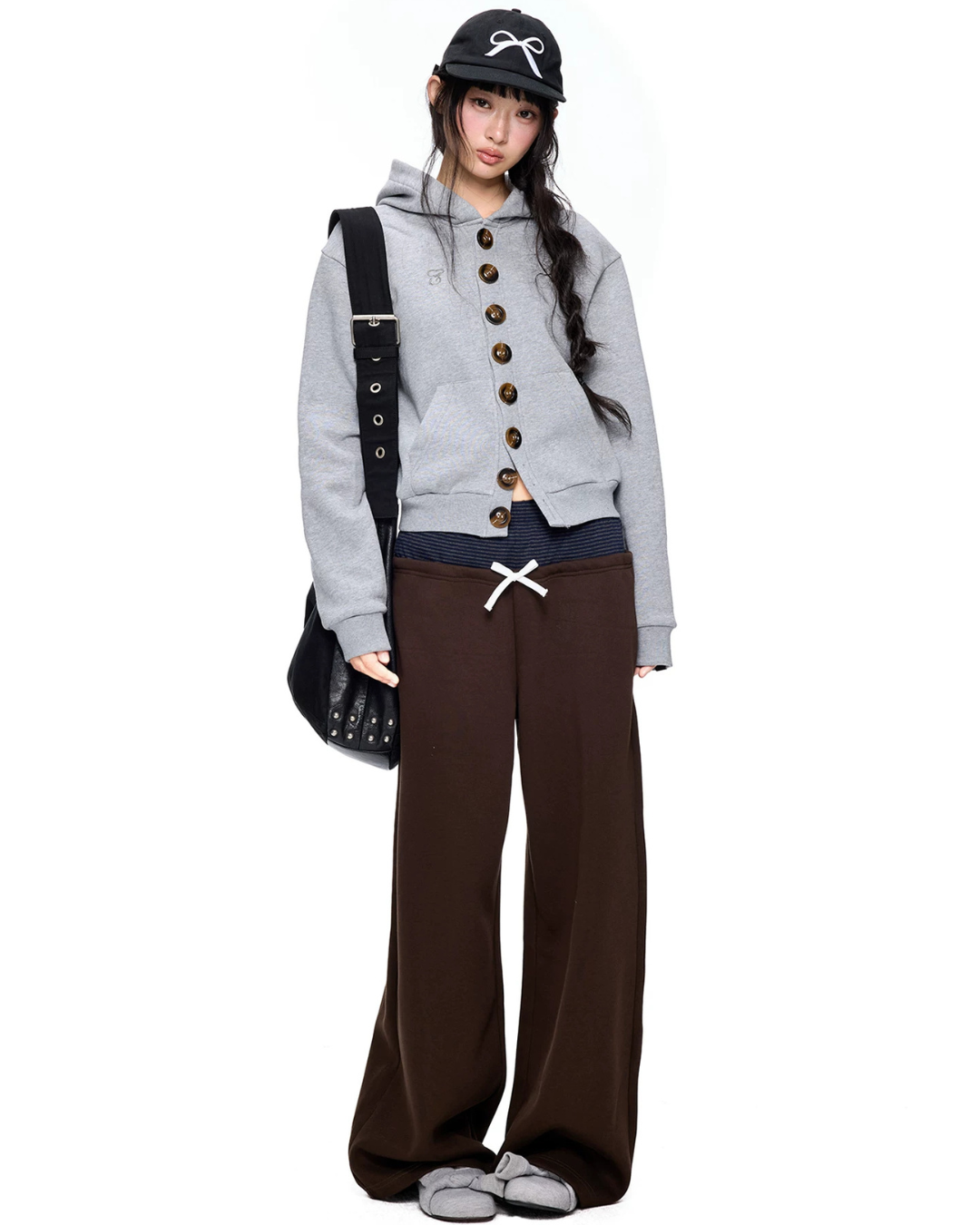 Multi-Button Short Hoodie Cardigan EZK0108