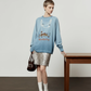 Pearl Light Leopard Long-Sleeve Top/Leopard Skirt LLA0609