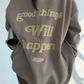 Logo Embroidered Sweatshirt Hoodie YLS0689