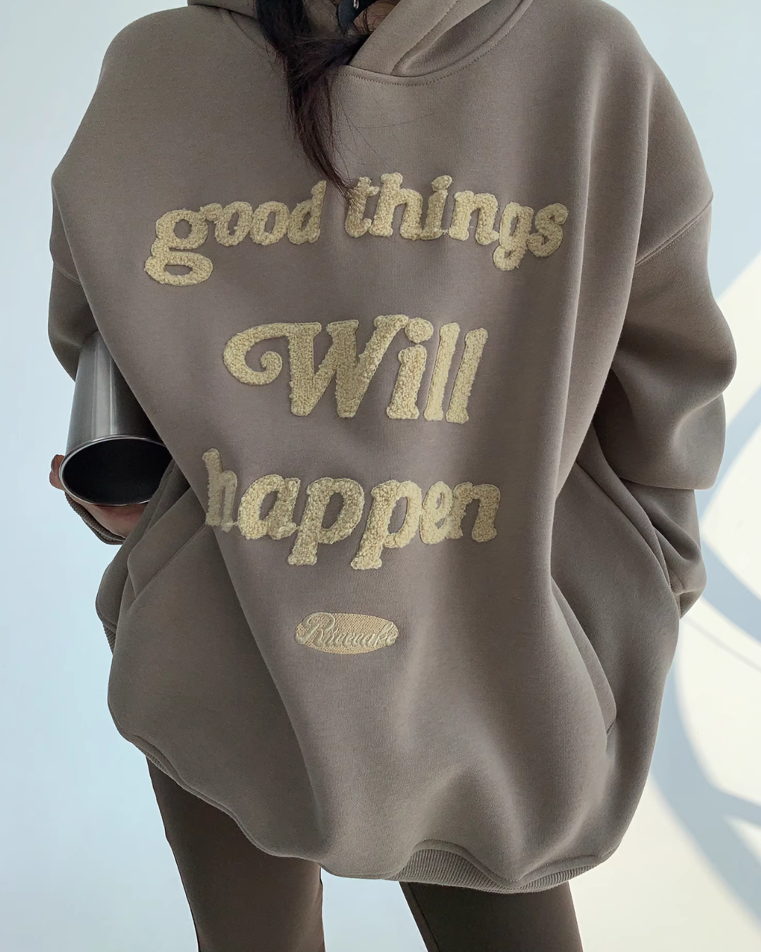 Logo Embroidered Sweatshirt Hoodie YLS0689