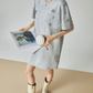 Rhinestone T-shirt Dress FER0124