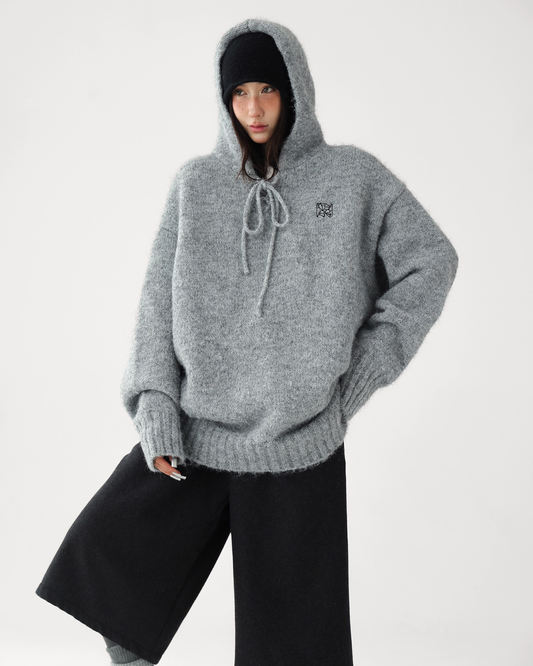 Wool Knit Hoodie Pullover ACS0317