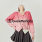Pink Gradient Knit Cardigan LLA0417