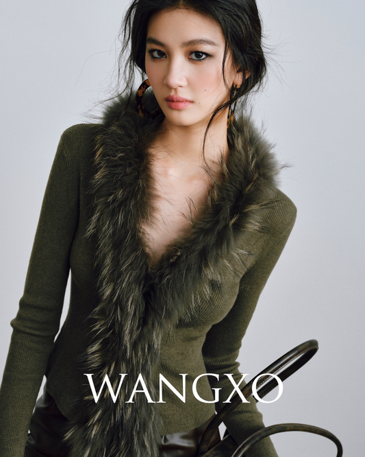 Fur Slim Fit Knitt Sweater WNG0004