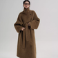 Stand Collar Long Loose Wool Coat SRS0361