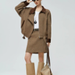 Wool-Like Short Jacket / Mini Skirt FER0379